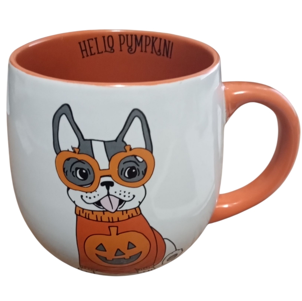 French Pup Hello Pumpkin Mug 🎃